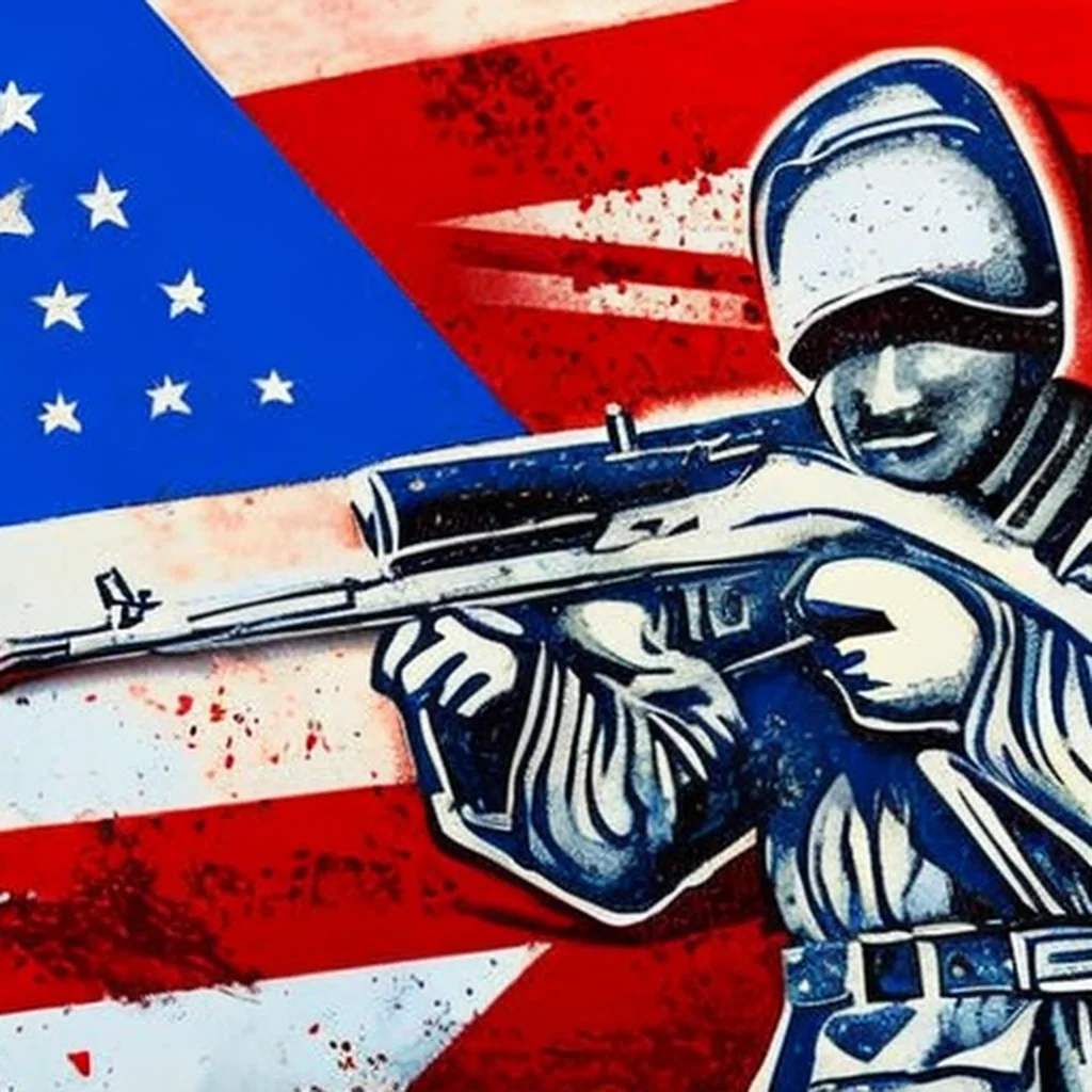 Artistic representation for The Russian propaganda attack on America Let me know what you think is the best title!