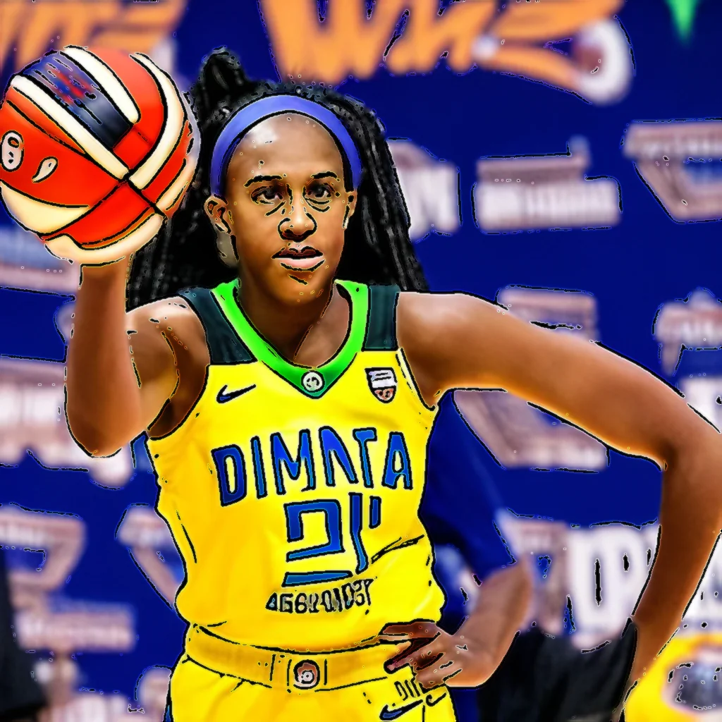 Artistic representation for DiJonai Carrington predicted Caitlin Clark WNBA assist record in 2023