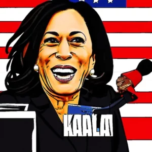Artistic representation for Trump vs . Kamala : How the 2024 campaign became the Pet Election . Let me know if you would like me to try and come up with another title.