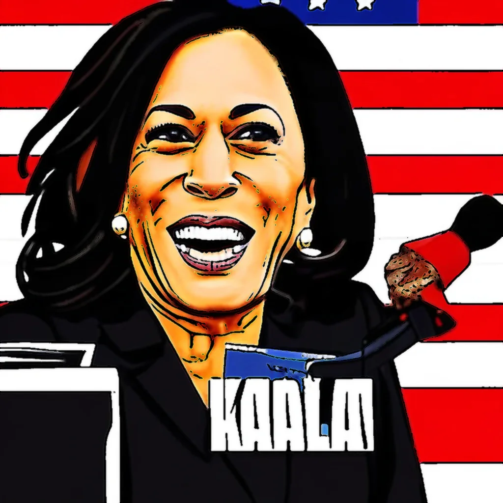 Artistic representation for Trump vs . Kamala : How the 2024 campaign became the Pet Election . Let me know if you would like me to try and come up with another title.