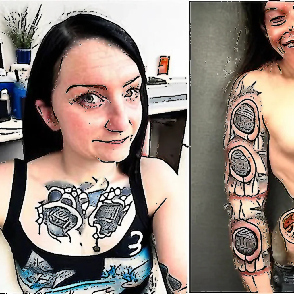 Artistic representation for Ive spent £40k tattooing 98 % of my body – it made me more adventurous