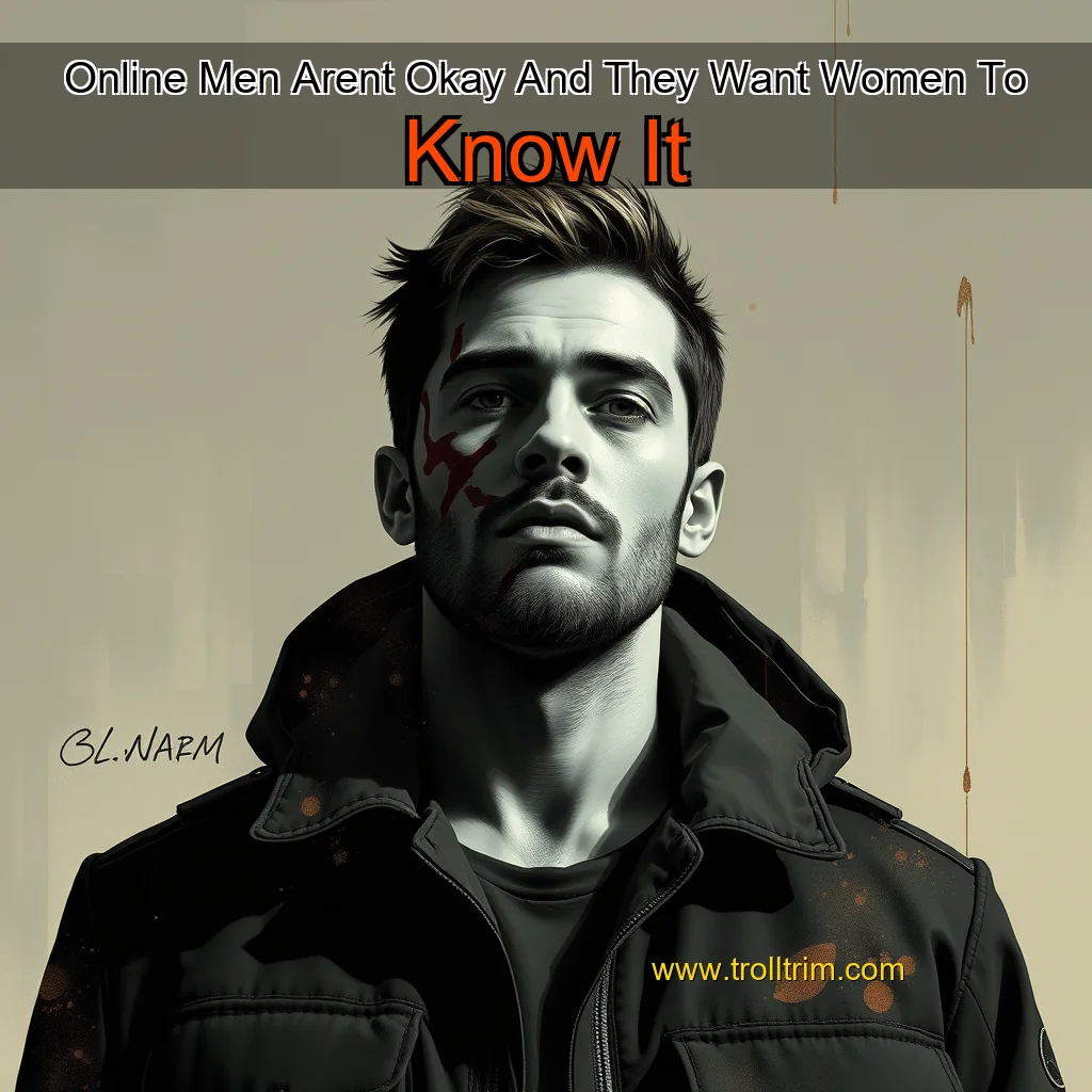 Artistic representation for Online Men Arent Okay And They Want Women To Know It