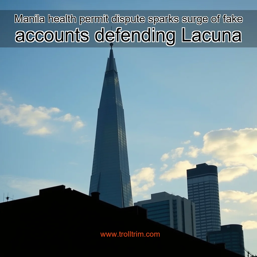 Artistic representation for Manila health permit dispute sparks surge of fake accounts defending Lacuna