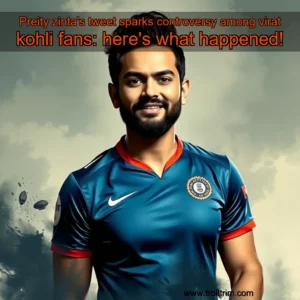 Artistic representation for Preity zinta's tweet sparks controversy among virat kohli fans: here's what happened!