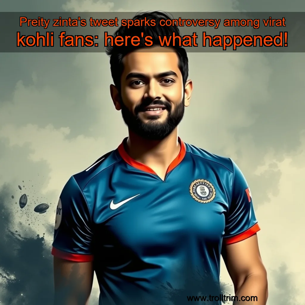 Artistic representation for Preity zinta's tweet sparks controversy among virat kohli fans: here's what happened!