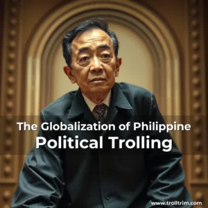 Artistic representation for The Globalization of Philippine Political Trolling