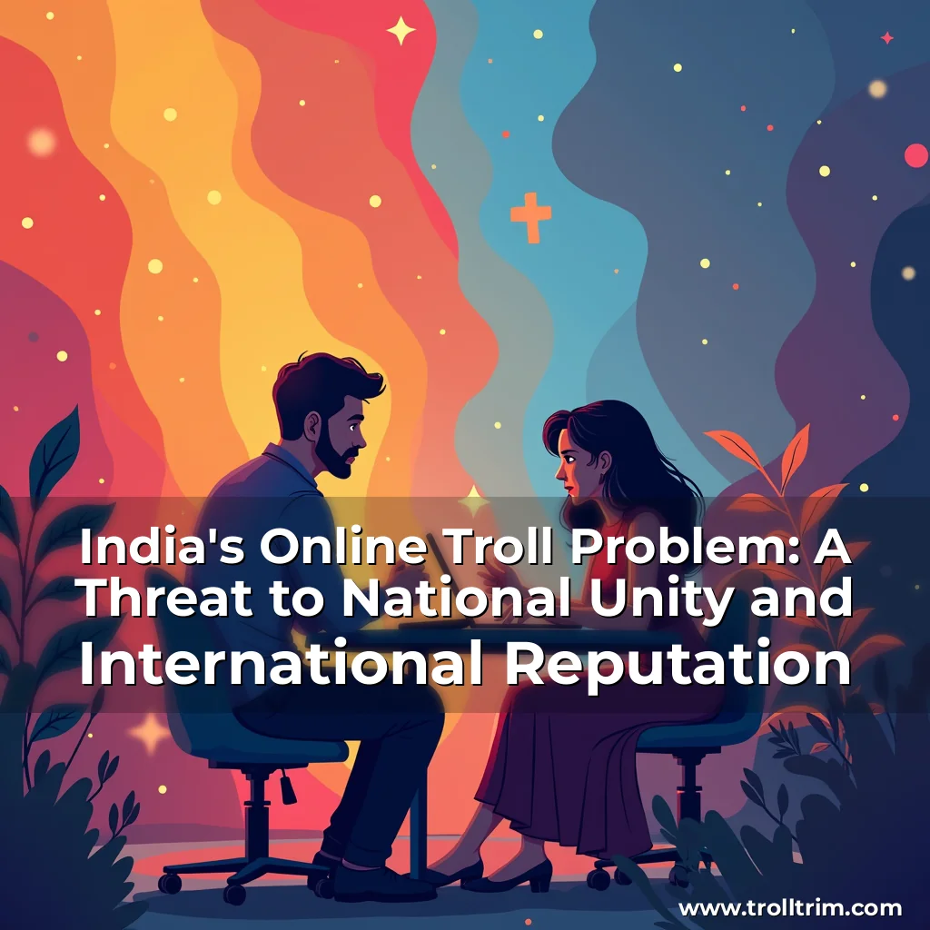 Artistic representation for India's Online Troll Problem: A Threat to National Unity and International Reputation