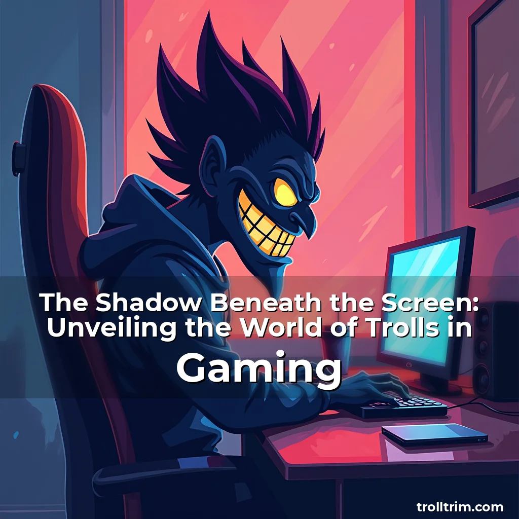 Artistic representation for The Shadow Beneath the Screen: Unveiling the World of Trolls in Gaming